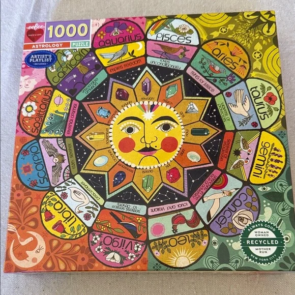 eeBoo Astrology 1000-Piece Puzzle – Zodiac Wheel - Picture 1 of 2